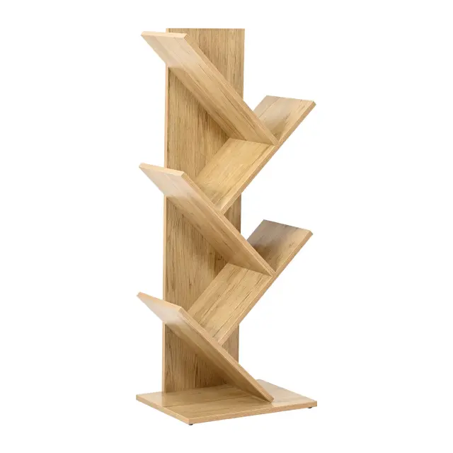 Βιβλιοθήκη Tree Unihome σε απόχρωση φυσικού ξύλου 40x30x102εκ 3
