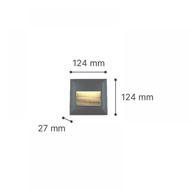 it-Lighting Salmon LED 2W 3CCT Outdoor Wall Lamp Grey D:12.4cmx12.4cm (80201830) 2