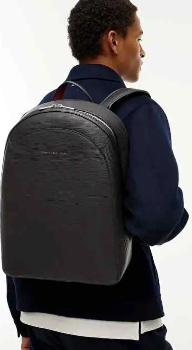 Tommy Hilfiger Ανδρικό Μεγάλο Σακίδιο Πλάτης Business Saffiano Dome Backpack Μαύρο 2