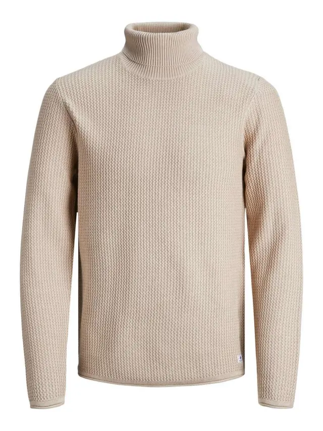 JPRBLUCARLOS KNIT ROLL NECK Oatmeal