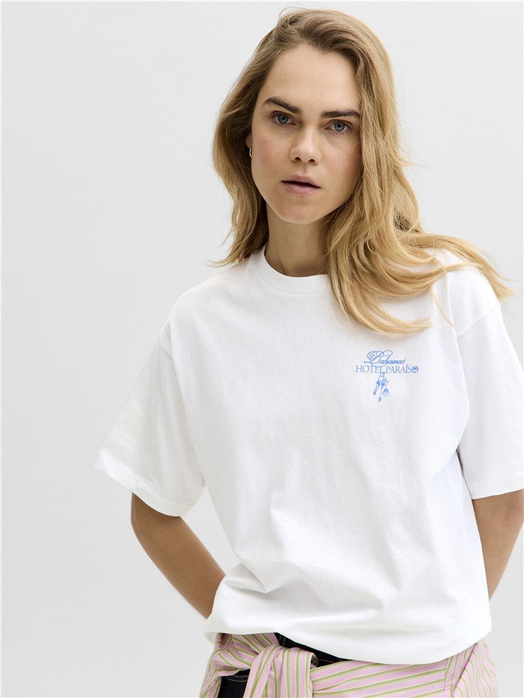 T-shirt με στάμπα Let's make today, JXMILLOW LOOSE SS TEE JRS, JJXX - XS