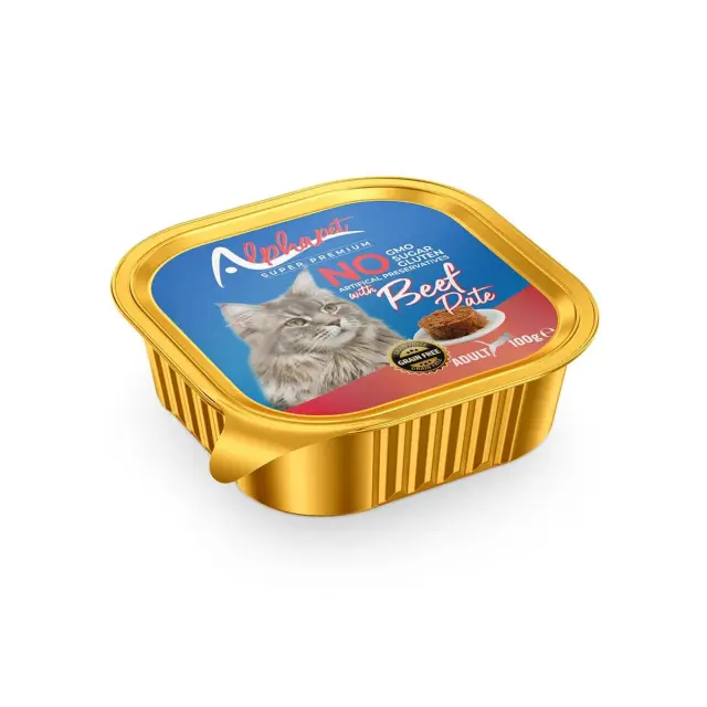 Alphapet Super Premium Πατέ σε Κεσεδάκι για Γάτες με Βοδινό 100gr