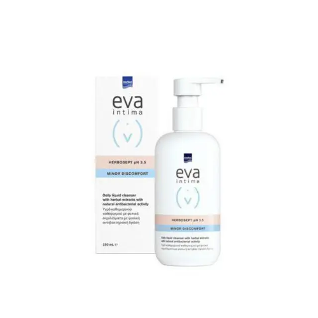 Intermed Eva Intima HerboSept pH 3.5 Wash Απαλό Υγρό Καθαρισμού Ευαίσθητης Περιοχής με Ήπια Αντιμικροβιακή Δράση, 250ml