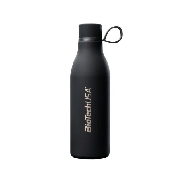 BioTechUSA Stainless Steel Bottle – 500ml Black