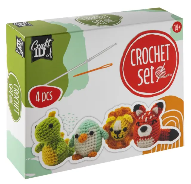 Craft ID - Crochet kit animals - 4 pcs (CR1720/GE) - Toys