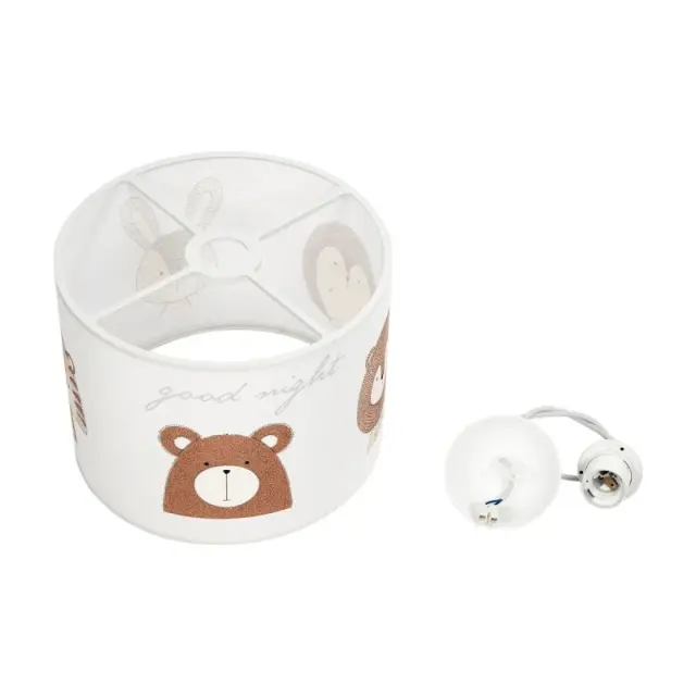 Παιδικό κρεμαστό φωτιστικό BEAR 28cm GLOBOSTAR E27 Άσπρο Πολύχρωμο 2