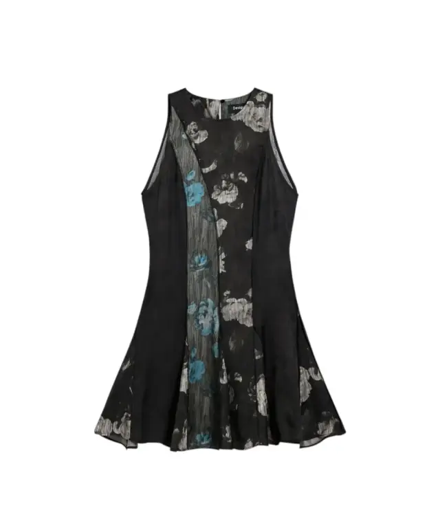 Desigual - Γυναικείο Φόρεμα Vest Nacne 26SWVW31-2000 Μαύρο - XS