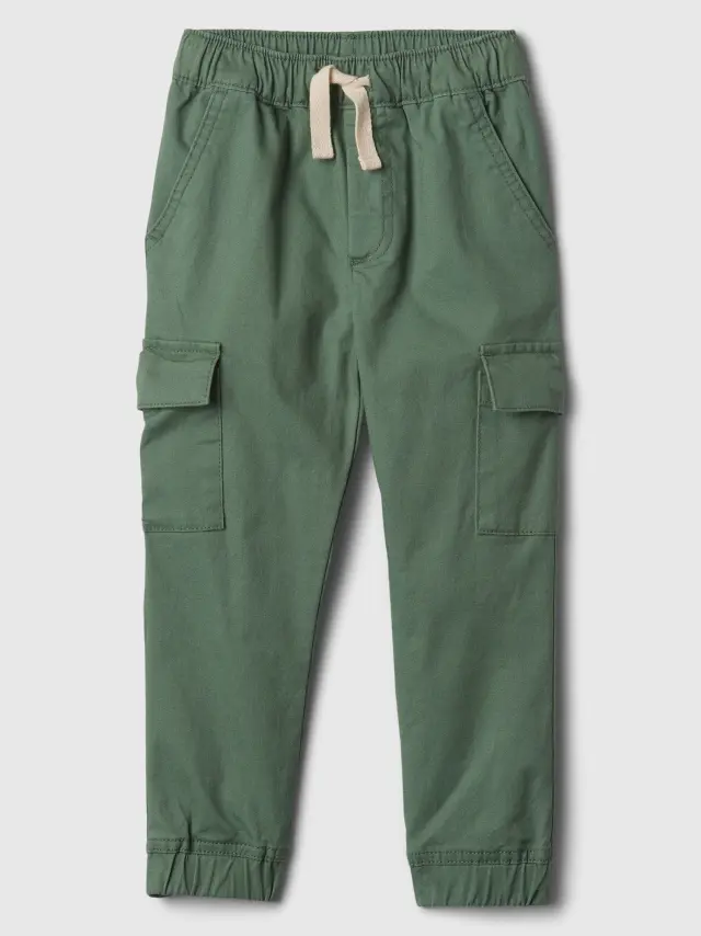 Πράσινη babyGap Pull-On Cargo Jogger Φόρμα laurel wreath green - 3-6M