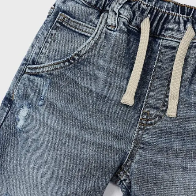 Baby 6 μηνών έως 4 ετών Παντελόνι τζιν jogger Better Cotton μπλε θαμπό - 3Ε 3