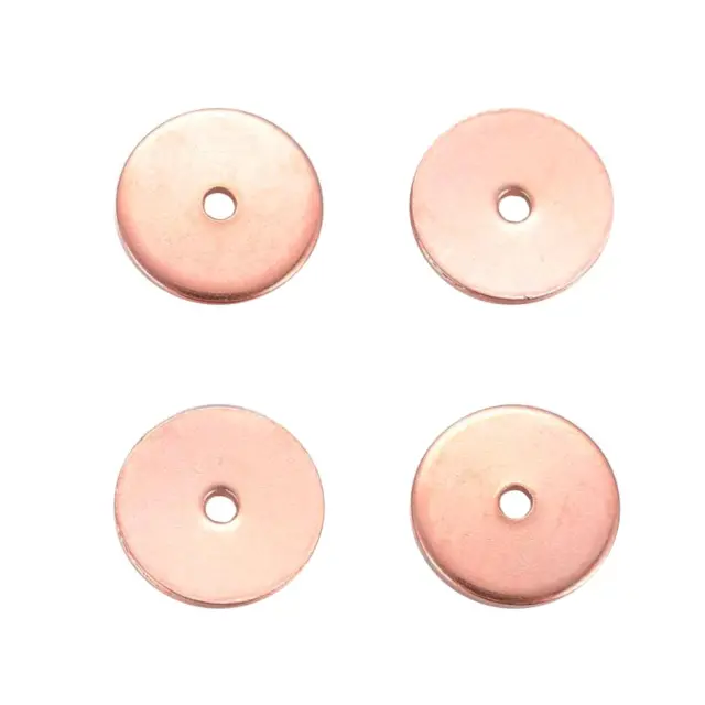 Χάντρες Αποστάτες - Ανοξείδωτο Ατσάλι 304 Rose Gold - Ø8x0.8mm Τρύπα Ø1.2mm - 5τεμ