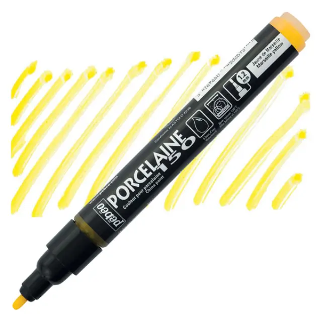 Pebeo Porcelaine Μαρκαδόρος Πορσελάνης - 01 Marseilles Yellow 1.2mm
