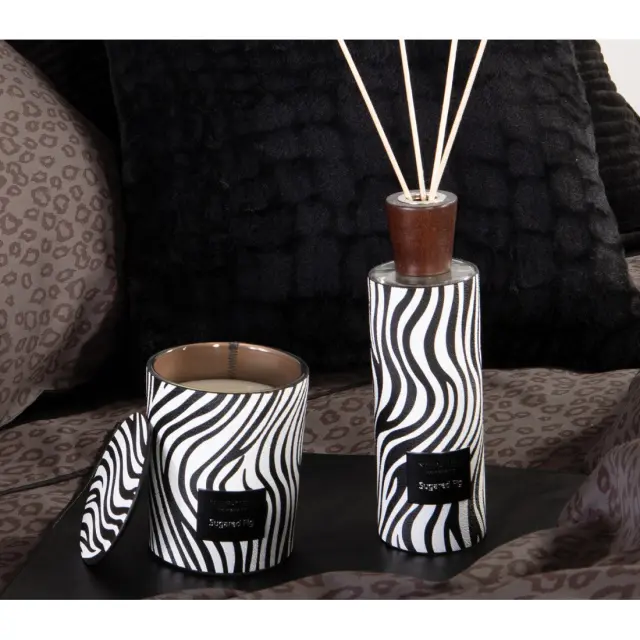 Nef-Nef Homeware Αρωματικό Κερί Sugared Fig 450gr Black/White 2
