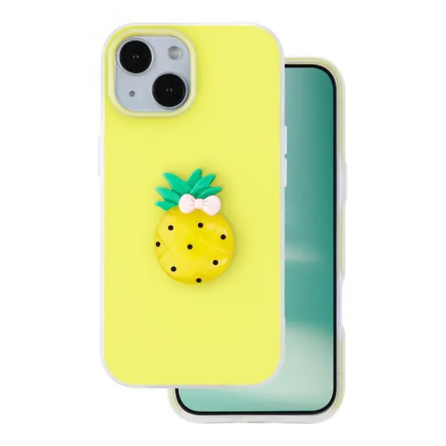 Θήκη TPU & PC inos Apple iPhone 12/ 12 Pro Fresh Pop Pineapple Κίτρινο N70888