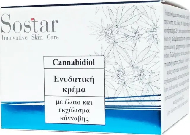 Sostar Cannabidiol 24ωρη Κρέμα Προσώπου για Ενυδάτωση με Aloe Vera & Κάνναβη 50ml