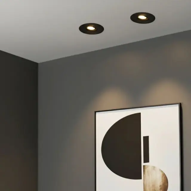 Χωνευτό LED Spot 7W 4500K 875lm Ασύμμετρης Δέσμης kelvo ASYMMETRICAL Μαύρο 2