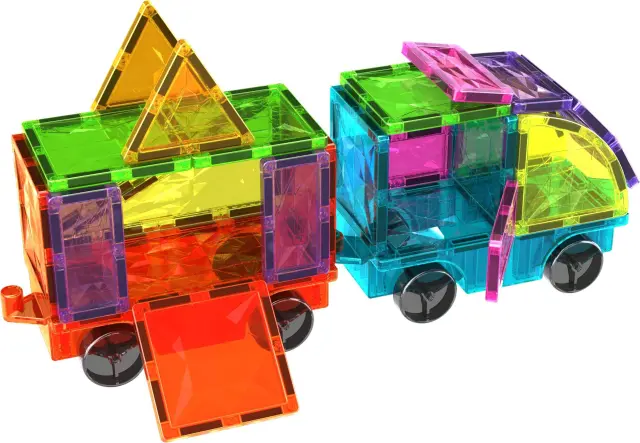 Geomag Magnetic Tiles Gems Vehicles 24pcs 3