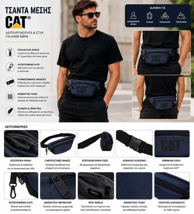 Τσάντα Μέσης Caterpillar 83522-645 - One Size 2