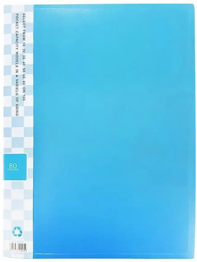 Basic Nτοσιέ Σουπλ με 80 Διαφανείς Θήκες, Α4 σε 5 χρώματα - Μπλε / 07-10-80-04 (Logigraf)