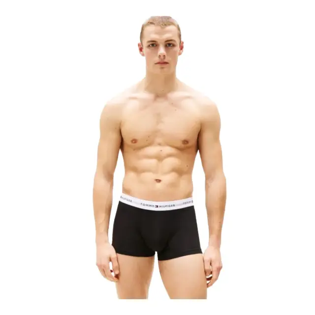 Tommy Hilfiger Ανδρικό Boxer Essential Repeat Logo Trunks - Τριπλό Πακέτο, Χρώμα Th White-Th White-Th White - S 2