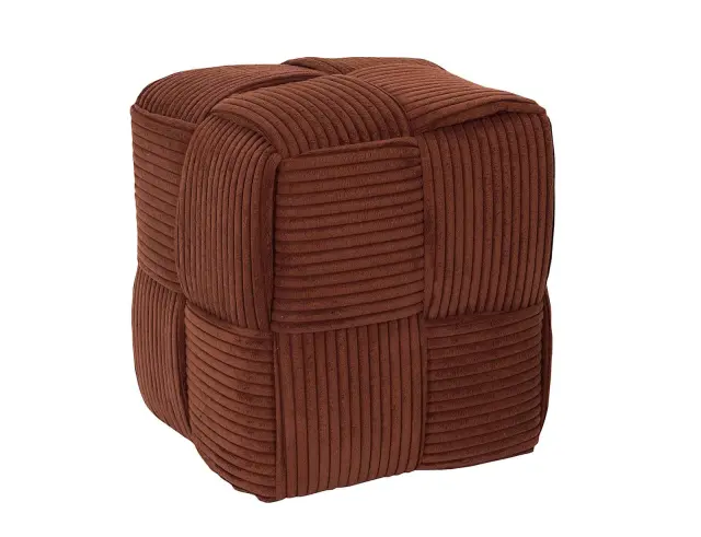 Σκαμπό Πουφ Scott Home Deco Factory με διαστάσεις 36x36x38cm - Terracotta HD0539 3