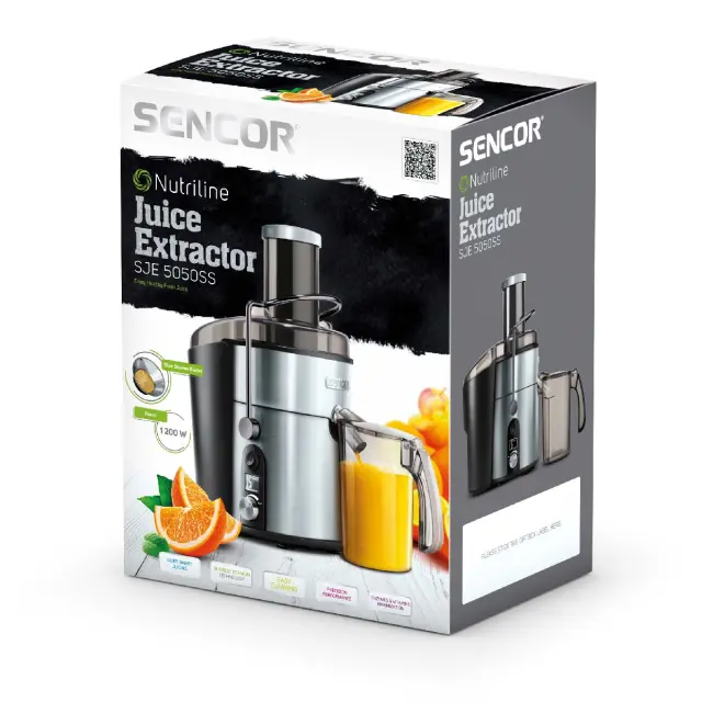 Αποχυμωτής 5 Ταχυτήτων 1200W Sencor SJE 5050SS Ασημί 2