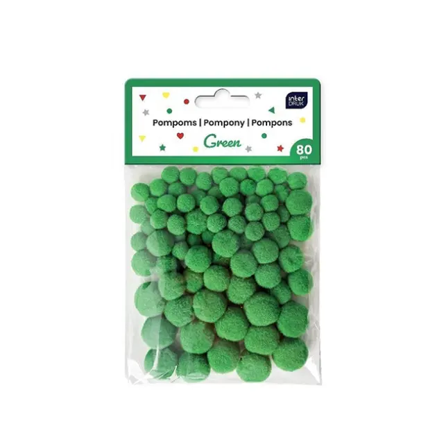 Interdruk Pompoms Πράσινα 80 τεμ. (376602)