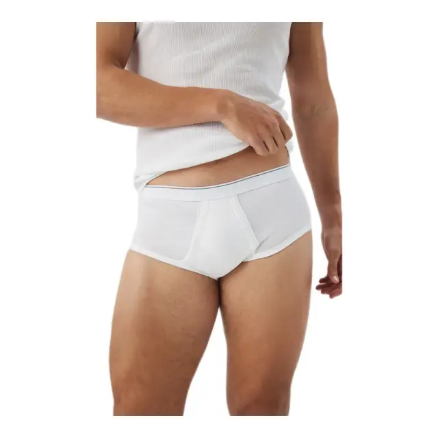 Minerva Ανδρικό Slip Mid Waist - Διπλό Πακέτο, Χρώμα Λευκό 2