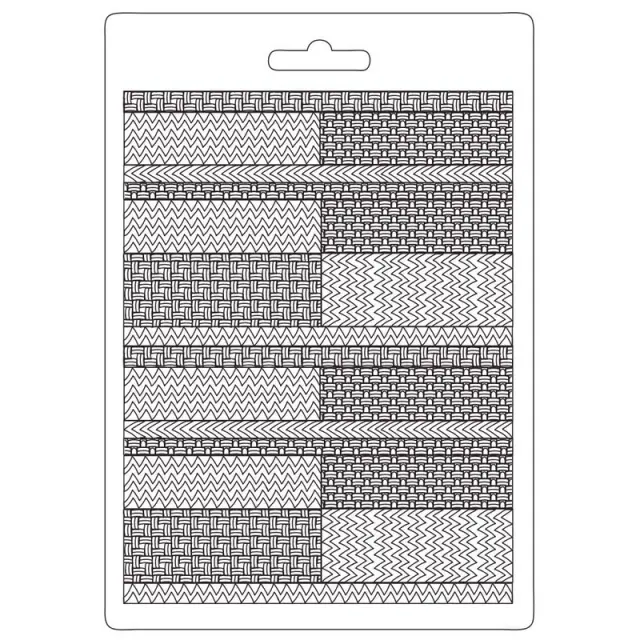 Καλούπι εύκαμπτο A5, 15x21cm, Stamperia, Bauhaus, Textile pattern
