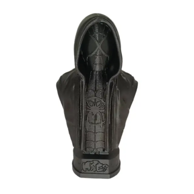 3D Printed Statue Miles Morales Black - Handmade