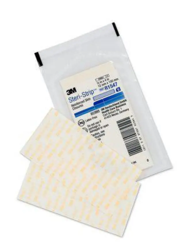 3M Steri-Strip 12mm x 100mm Ενισχυμένες Αυτοκόλλητες Ταινίες Σύγκλεισης Δέρματος, 6 Strips/Φάκελο