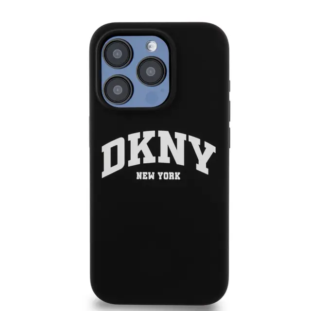 DKNY Liquid Silicone Arch Logo MagSafe Case for iPhone 15 Pro Black 2