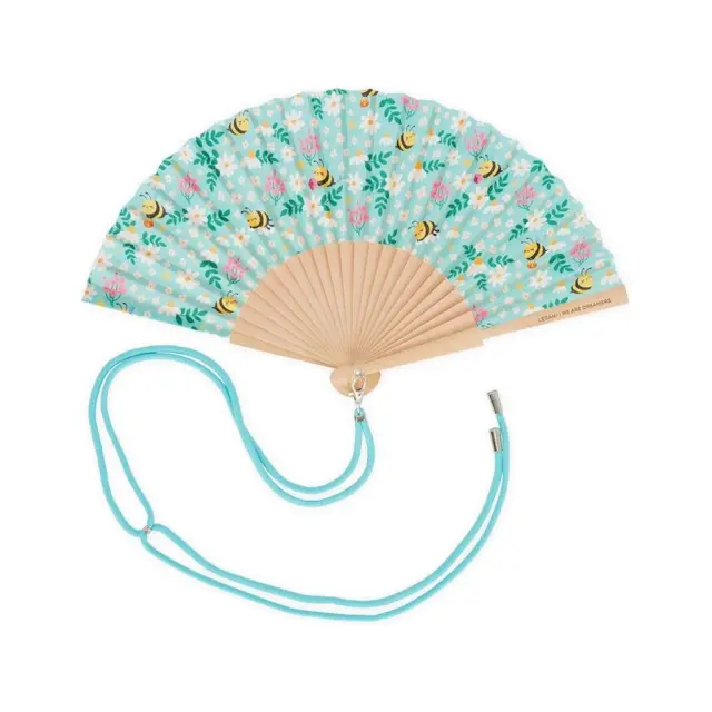 Legami Good Vibes Que Calor Βεντάλια Bee Green με Κορδόνι Μεταφοράς 1τμχ