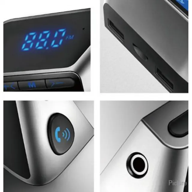 Bluetooth transmitter με φορτιστή αυτοκινήτου V1 FM USB/SD 3