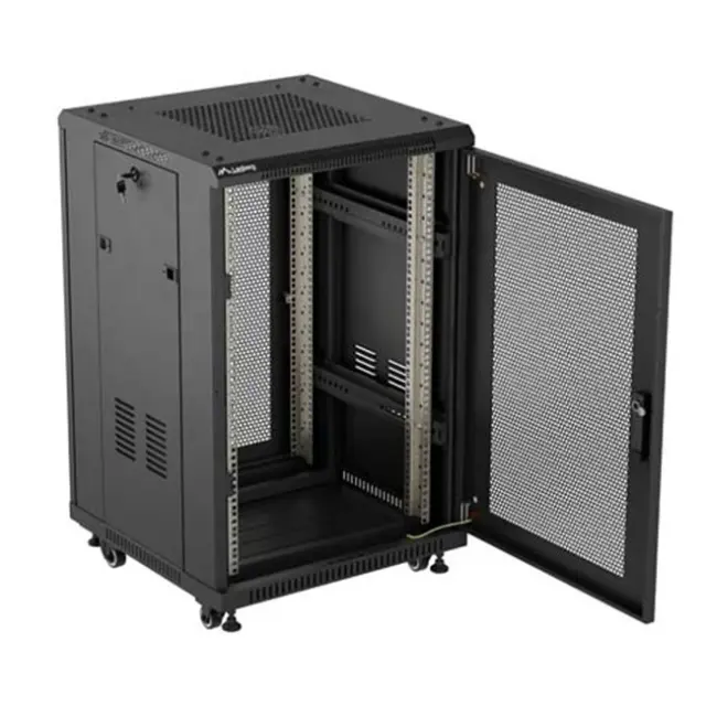 Lanberg Καμπίνα Rack 19" 18U 600X600 Black (FF01-6618-23B)