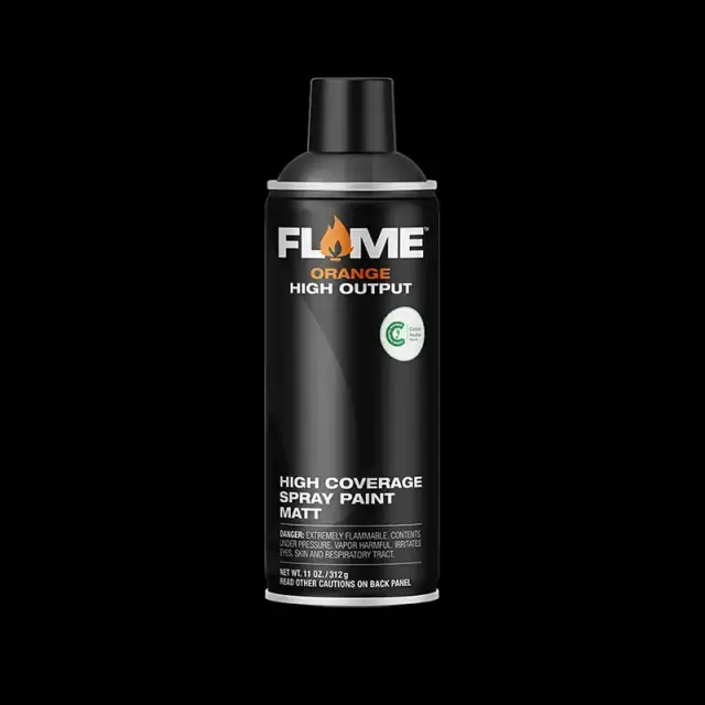 Flame Orange Spray Paint 400ml FO-901 Thick Black
