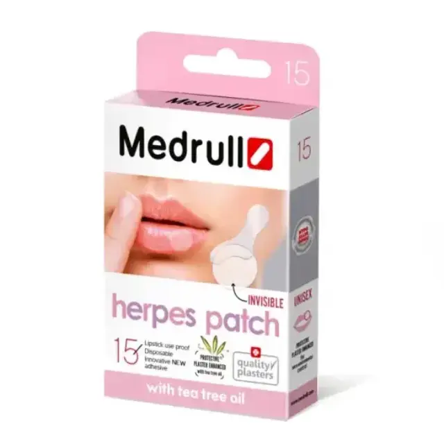 Medrull Herpes Patch Αόρατα Επιθέματα για τον Επιχείλιο Έρπητα 15τμχ