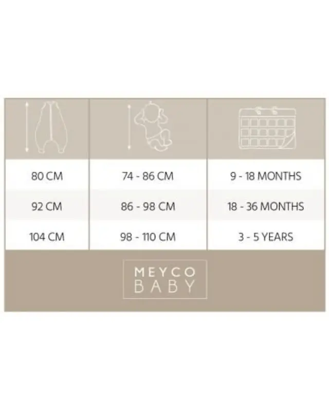 Υπνόσακος μωρού με ποδαράκια Meyco Baby - 2.5 Tog, 92 cm, πανθήρας 3