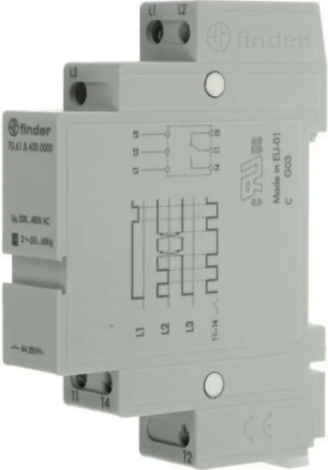 Monitoring relay 3ph.1CO 6A/208-480VAC/Non-adjustable detection values (70.61.8.400.0000)