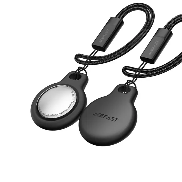 Σετ Acefast Tag S1 Anti-Lost Tracker Μόνο για iOS Συμβατό με Apple Find My Network με Προστατευτική Θήκη και Υποδοχή για Λουράκι Μαύρο Τεμ.4 3