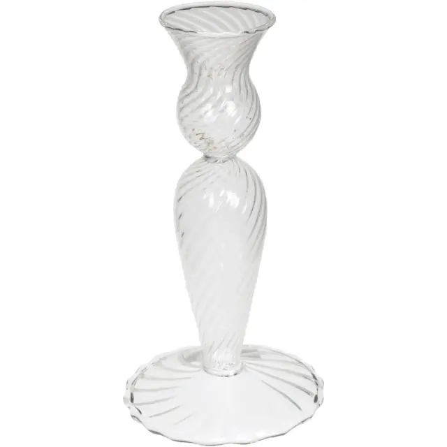 Κηροπήγιο Διάφανο Γυαλί 8.5x8.5x17cm