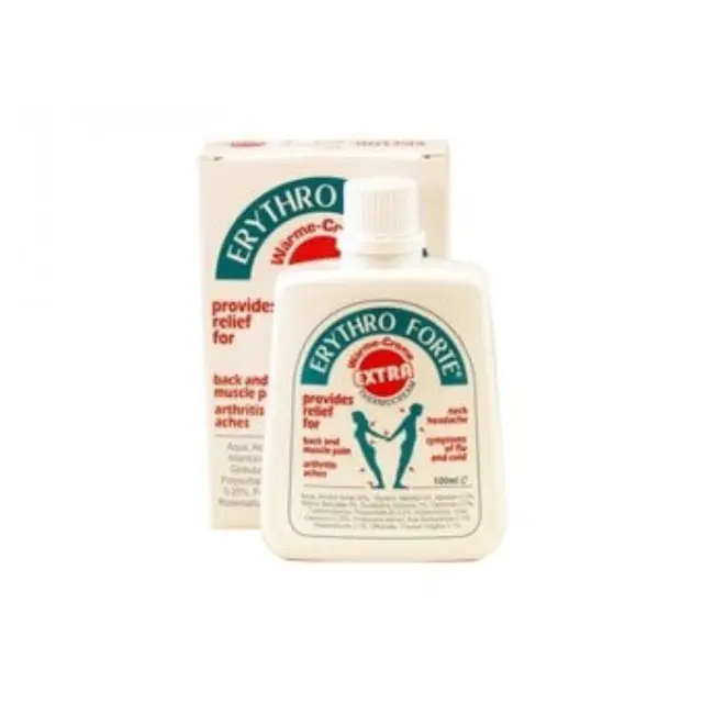 Erythro Forte Thermo Extra Cream Θερμαντική Κρέμα για την Ανακούφιση των Μυϊκών Πόνων, Άρωμα Γεράνιο, 100ml