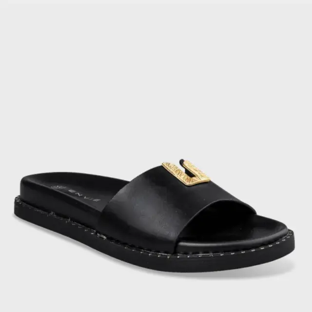 Flatform Σανδάλια Envie E96-21323-34 Μαύρο με χρυσο - 36 2