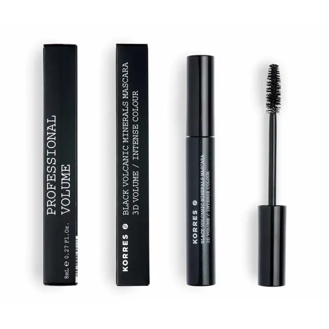 ΚΟΡΡΕΣ Black Volcanic Minerals Mascara_01 Black 8ml