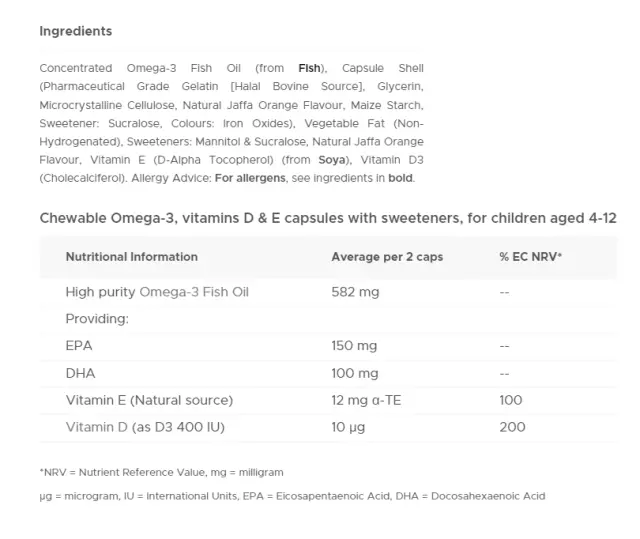 Vitabiotics Wellkid Omega-3 Chewable 2