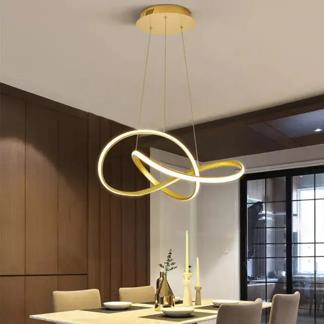 POWERTECH LED φωτιστικό οροφής HLL-0208, 48W, 4000K, Φ50cm x 120cm, χρυσό 2