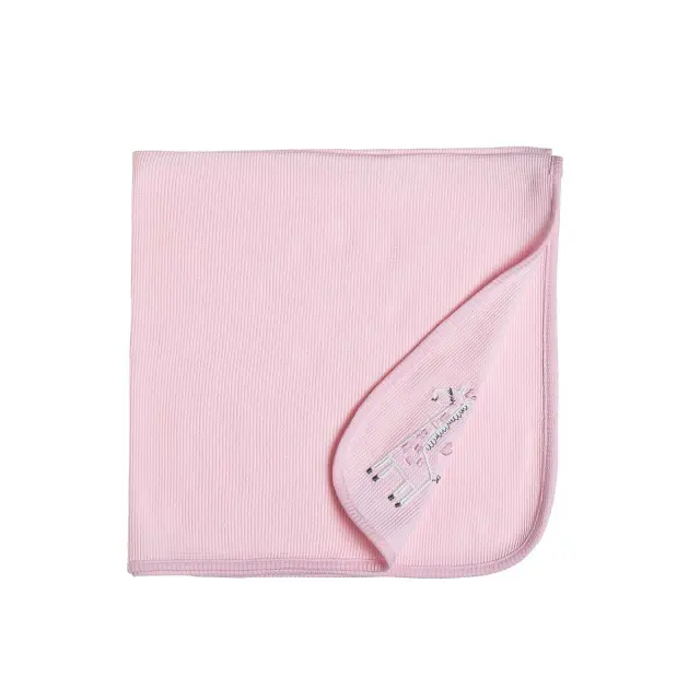 Κουβέρτα 2τμχ πικέ 100% cotton ροζ 2