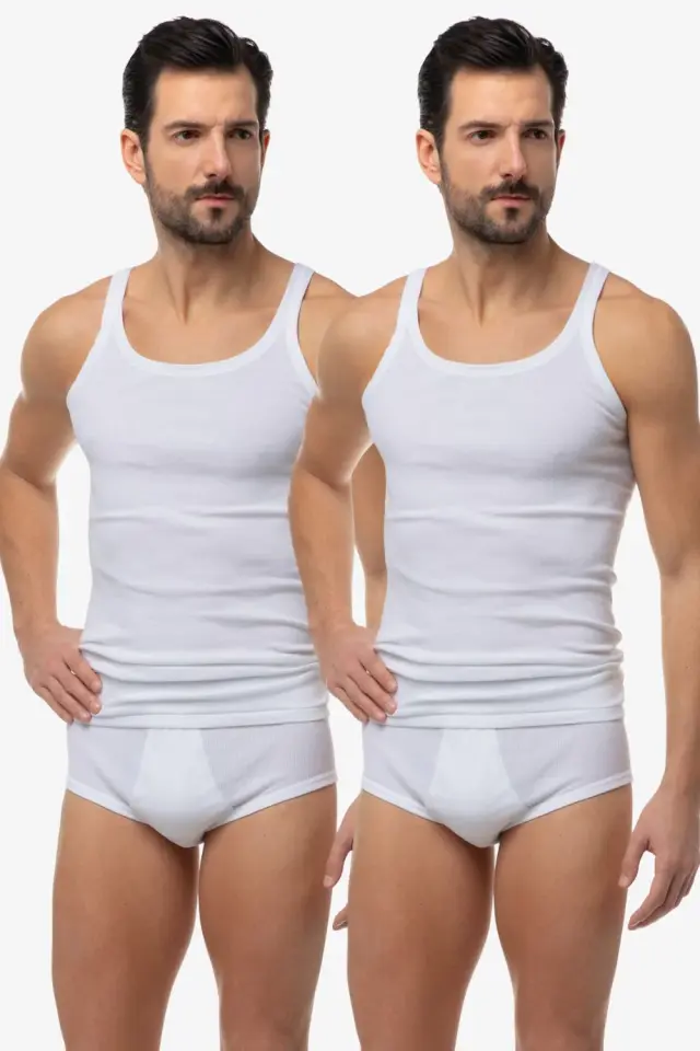 Minerva Classic Ανδρική Αμάνικη Φανέλα 2Pack 10902-005 - ΛΕΥΚΟ - L