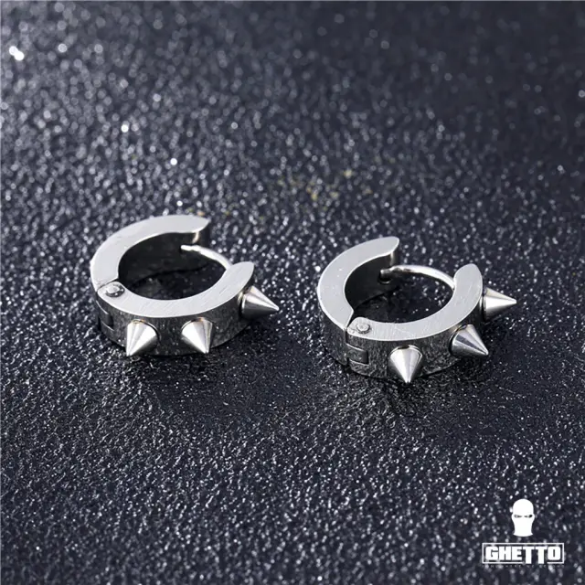 Ghetto Punk Style Titanium Steel Piercing Earrings 2