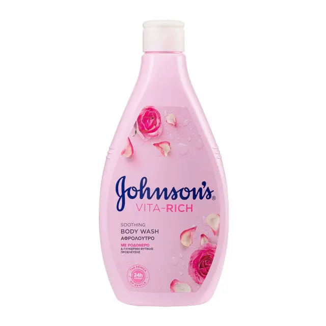 Johnson's Αφρόλουτρο Vita-Rich Rose Water (Ροδόνερο) 400ml
