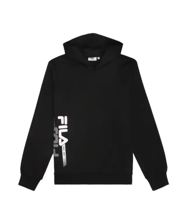 Fila - Ανδρική Μπλούζα Φούτερ Με Κουκούλα Manta FAM1123-80010 Μαύρο